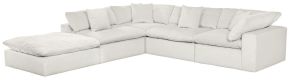 Jackson 4445/31/59/28-11 Posh - 5 Piece Modular Sectional With 2 Armless, 2 Corners, 1 Cocktail Ottoman - Porcelain