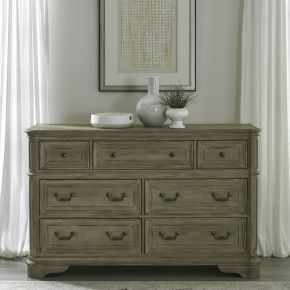 Liberty Furniture 244N-BR31 Liberty Furniture 244N-BR31 Magnolia Manor - 7 Drawer Dresser - Weathered Bisque