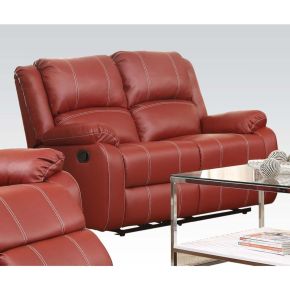 ACME 52151 Zuriel - 60" Motion Loveseat - Red Synthetic Leather