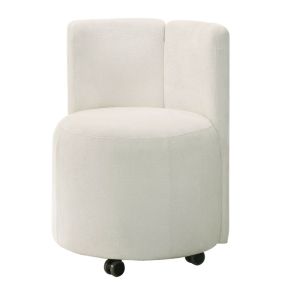 ACME DN02866 Blayde - Side Chair With Swivel (Set of 2) - White Chenille Fabric