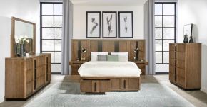 Coaster Fine Furniture 224900Q-S6P Terrace - 6 Piece Queen Panel Bedroom Set - Ash Brown