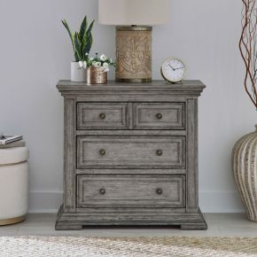 Liberty Furniture 361G-BR62 Big Valley - Bedside Chest With Charging Station - Graystone