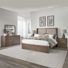 Liberty Furniture 306-BR-QSHDMN Liberty Furniture 306-BR-QSHDMN South Bend - 4 Piece Bedroom Set (Queen Shelter Bed, Dresser & Mirror, Night Stand) - Burnished Clay