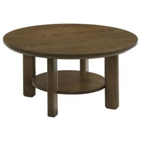 Coaster Fine Furniture 706308 Ottowa - 35" Round Wood Cocktail Coffee Table - Brown