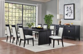 Coaster Fine Furniture 108231-S9A Brookmead - 9-Piece Extension Leaf Dining Table Set - Black / Ivory