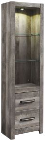 Signature Design by Ashley® W440-24 Wynnlow - Pier - Two Drawers & Two Shelves - Gray Dark