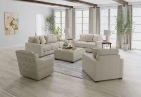 Jackson 230128-2574/58 Hyde Park - Fabric Cocktail Ottoman - Beige