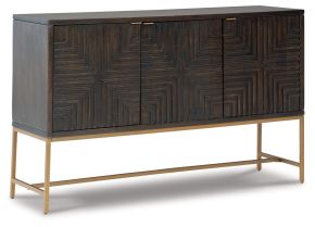 Signature Design by Ashley® A4000316 Elinmore - Accent Cabinet - Brown / Gold Finish