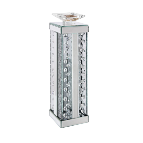ACME 97622 Nysa - Accent Candleholder (2 Piece) - Mirrored & Faux Crystals - 13"