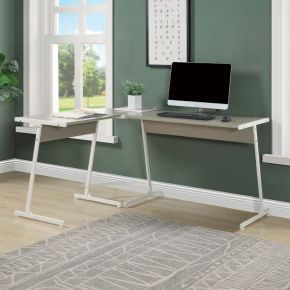 ACME OF00045 Carver - Computer Desk - Gray & White