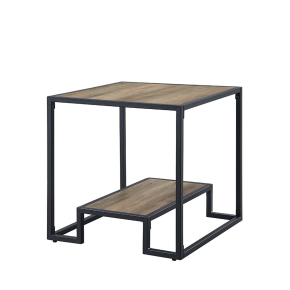 ACME LV00886 Idella - End Table - Rustic Oak & Black Finish