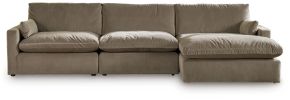 Signature Design by Ashley® 15706S4 Sophie - Cocoa - 3-Piece Sectional Sofa With Raf Corner Chaise