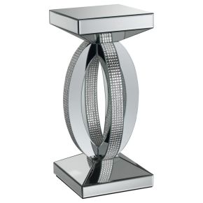 CoasterElevations 722517 Amalia - Square Mirrored Acrylic Crystal Side End Table - Silver