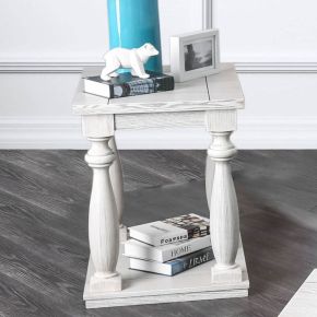 Furniture of America CM4520E Arlington - End Table - Antique White