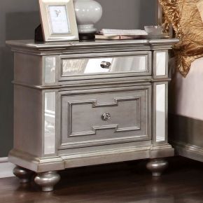 Furniture of America CM7673N Salamanca - Nightstand - Silver