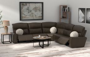 Catnapper 646/76/75/78/74/77-09 Tramonti - 5 Piece Modular Sectional With 3 Reclining Seats - Chocolate