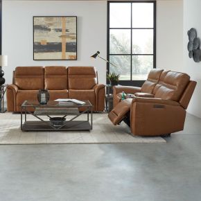 Liberty Furniture 7007CM-UPH-SOLO Cooper - Sofa & Loveseat - Brown