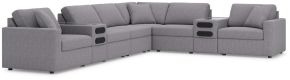 Signature Design by Ashley® 92104S16 Modmax - 8-Piece Sectional With Audio System Console - Granite