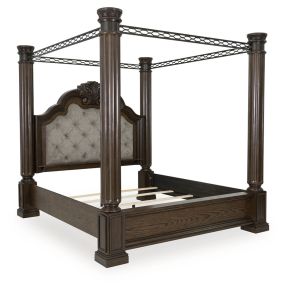 Signature Design by Ashley® B947B10 Maylee - King Canopy Bed - Dark Brown