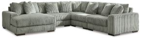 Signature Design by Ashley® 21105/16/46(2)/77/65 Lindyn - Left Arm Facing Corner Chaise 5 Pc Sectional - Fog