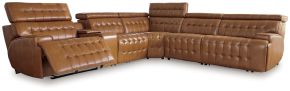 Signature Design by Ashley® U92708S5 Temmpton - 6-Piece Power Reclining Sectional - Chocolate