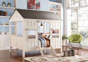 ACME 37655F Spring Cottage - Full Bed - Weathered White & Washed Gray