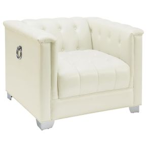 CoasterElevations 505393 Chaviano - Upholstered Track Arm Accent Chair - Pearl White