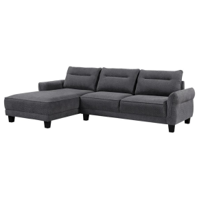 Coaster Fine Furniture 509540 Caspian - Upholstered Curved Arm Chaise Sectional Sofa - Gray