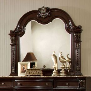Furniture of America CM7670M Fromberg - Mirror - Brown Cherry