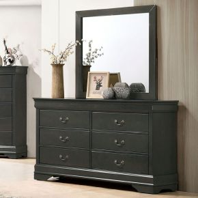 Furniture of America CM7966GY-D Louis Philippe - Dresser - Gray