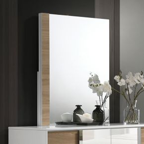 Furniture of America CM7462WH-M Erlangen - Mirror - White / Natural