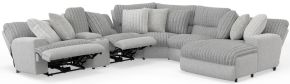 Catnapper 619/34/36/38/39/35/33-18 Catnapper 619/34/36/38/39/35/33-18 Abraxas - 6 Piece Power Reclining Sectional With Lay-Back Chaise And 2 Reclining Seats (RSF Chaise) - Moonstruck