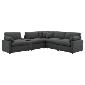 Coaster Fine Furniture 609530P-SET Collins - 6 Piece Modular Power Reclining Sectional - Dark Gray