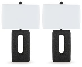 Ashley Furniture L243654 Wimmings - Poly Table Lamp (Set of 2) - Black