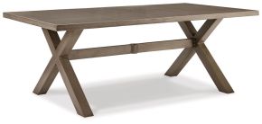 Signature Design by Ashley® P399-625 Beach Front - Beige - Rect Dining Table W/Umb Opt