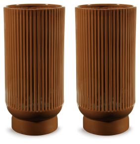 Signature Design by Ashley® A2900023 Avalyah - Vase (Set of 2) - 15" - Burnt Umber