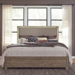 Liberty Furniture 876-BR-KUB Canyon Road - King Upholstered Bed - Light Brown