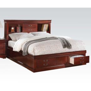 ACME 24377EK Louis Philippe III - Eastern King Bed - Cherry - 48"