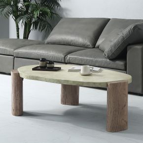ACME LV01929 Jacinda - Coffee Table - Weathered Gray & Oak