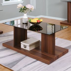 Furniture of America CM4567A-C Mannedorf - Coffee Table - Black / Dark Walnut