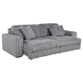 Coaster Fine Furniture 600536PB1 Jacana - LAF Power Sofa Chaise With 2 Piece Pillow, Box 1 of 2 - Gray