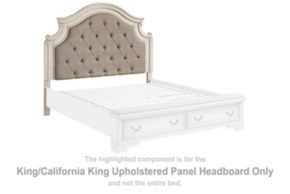Signature Design by Ashley® B743-58 Realyn - King/Cal King UPH Panel HDBD - White / Brown / Beige