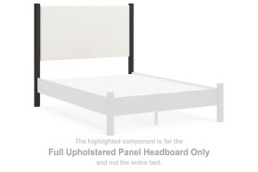 Signature Design by Ashley® B2616-87 Cadmori - Full Upholstered Panel Headboard - Black / White