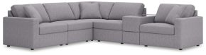 Signature Design by Ashley® 92104S7 Modmax - 6-Piece Sectional With Storage Console - Granite
