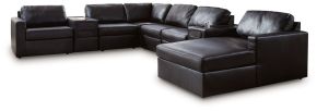 Signature Design by Ashley® 74305S48 Modmax II - 8-Piece Sectional With RAF Corner Chaise And Audio Consoles - Black