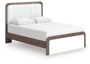 Signature Design by Ashley® PCB1108B7 Kendanport - Queen Upholstered Bed - White / Brown