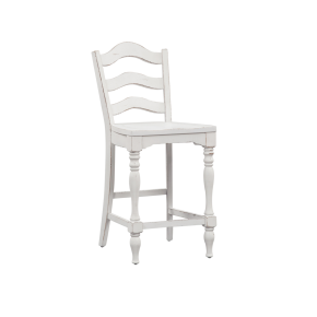 Liberty Furniture 244-B200024 Magnolia Manor - Ladder Back Counter Chair - White