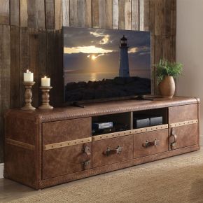 ACME 91500 Aberdeen - TV Stand - Retro Brown Top Grain Leather