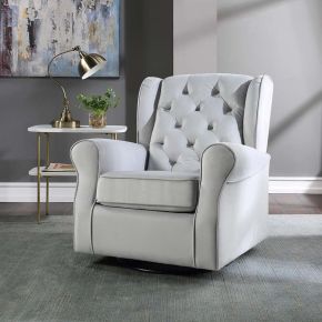 ACME LV00924 Zeger - Swivel Chair - Gray Fabric