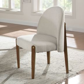 ACME DN02857 Gamarya - Side Chair (Set of 2) - White Fabric & Oak